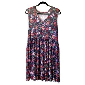 Ann Taylor LOFT Floral Dress Women’s Size Medium Gray